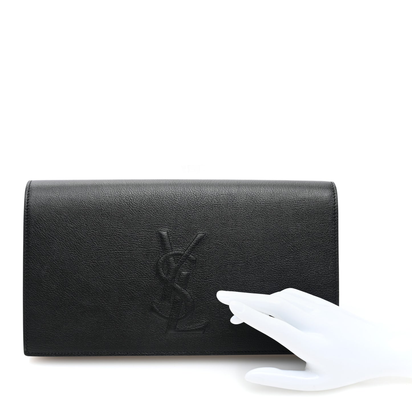 Calfskin Monogram Large Belle De Jour Clutch Black