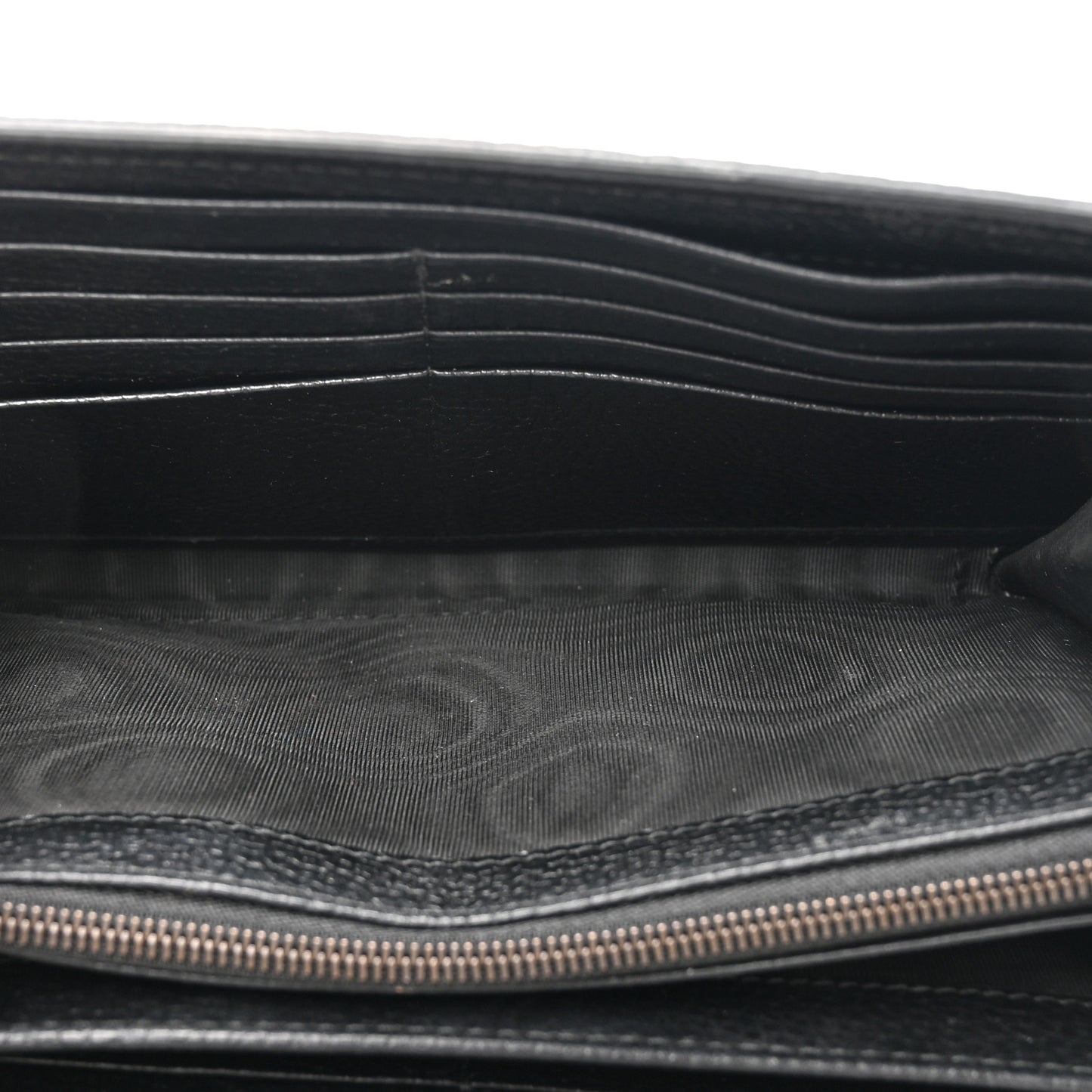 Calfskin GG Marmont Chain Wallet Bag Black