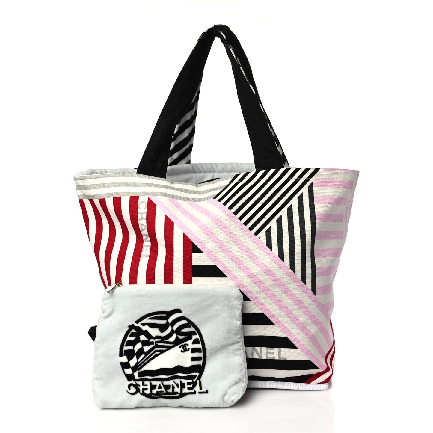 Terry Cloth Cotton La Pausa Bay Reversible Beach Tote