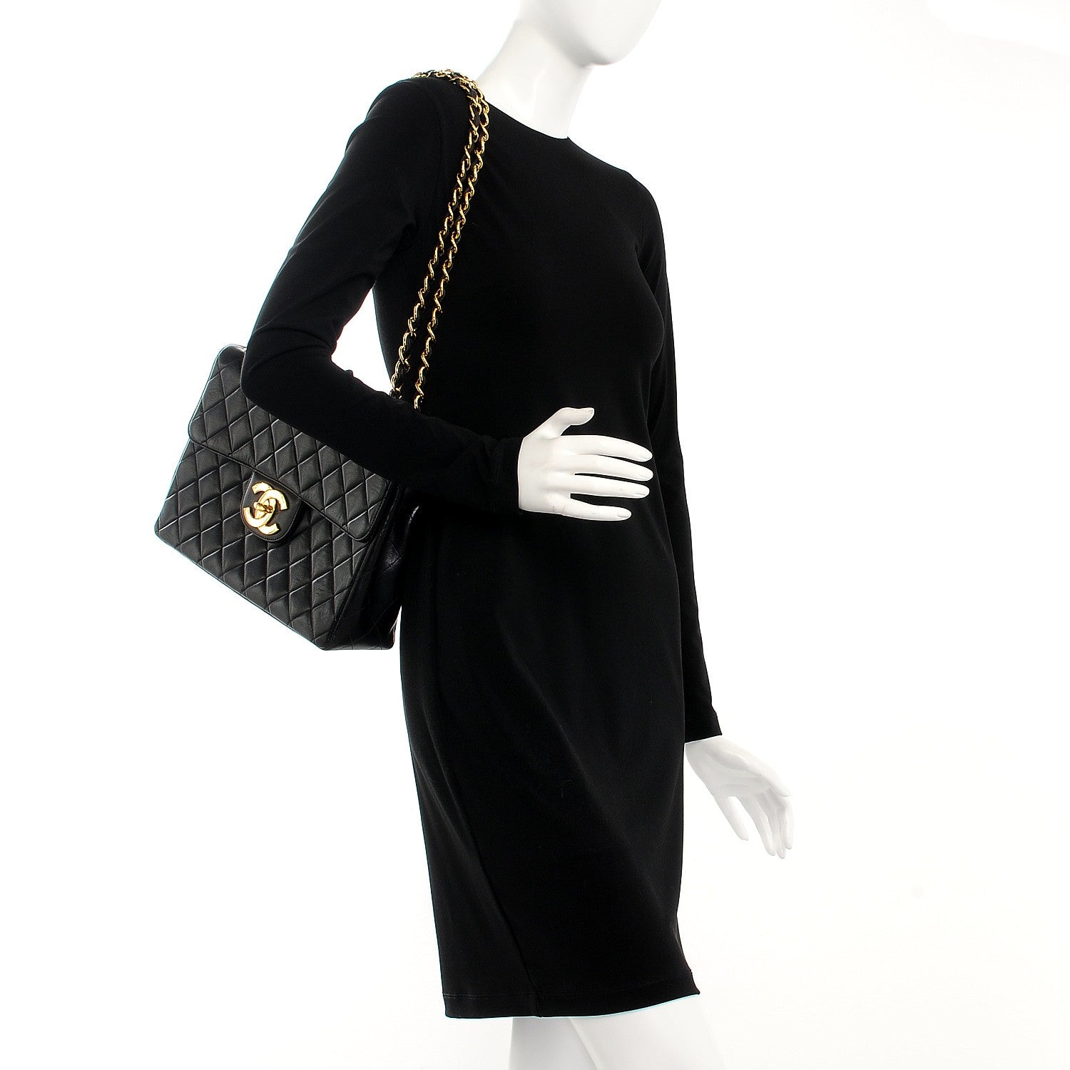 Chanel Lambskin Jumbo Flap Black 2 of 8