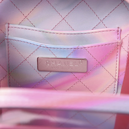 Chanel PVC Patent Calfskin Patent Lambskin Vertical Vanity Case Pink 5 of 11