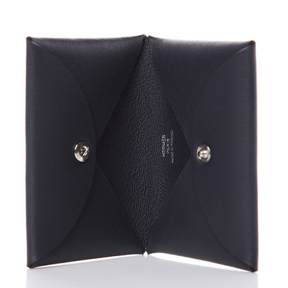 Hermes Evercolor Calvi Robot Card Case Bleu Indigo 5 of 8