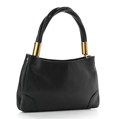 Gucci Pebbled Calfskin Drawstring Shoulder Bag Black 3 of 10