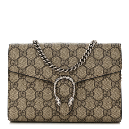 Gucci GG Supreme Monogram Mini Dionysus Chain Wallet Beige Taupe 1 of 10
