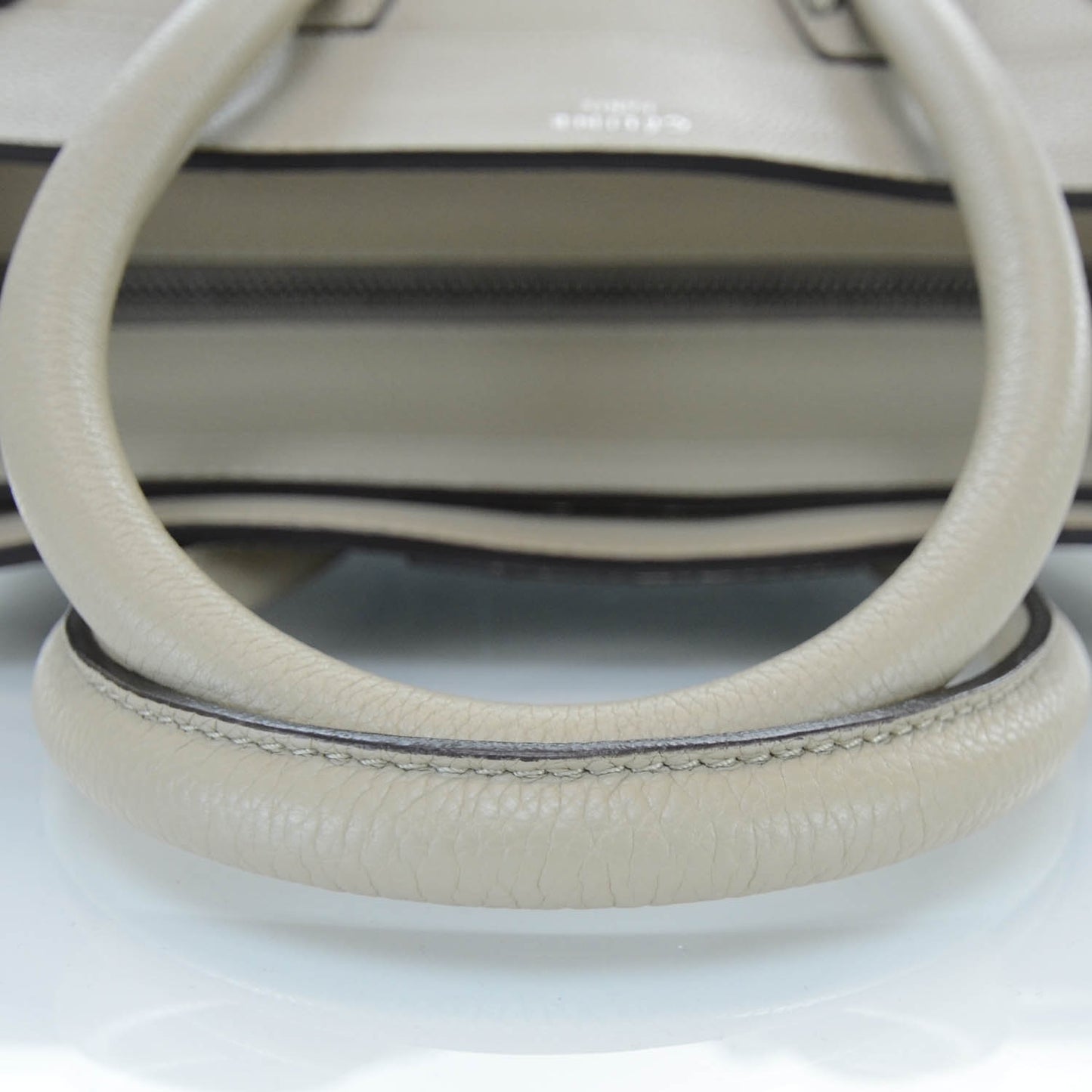 Pebbled Leather Mini Luggage Bag Dune