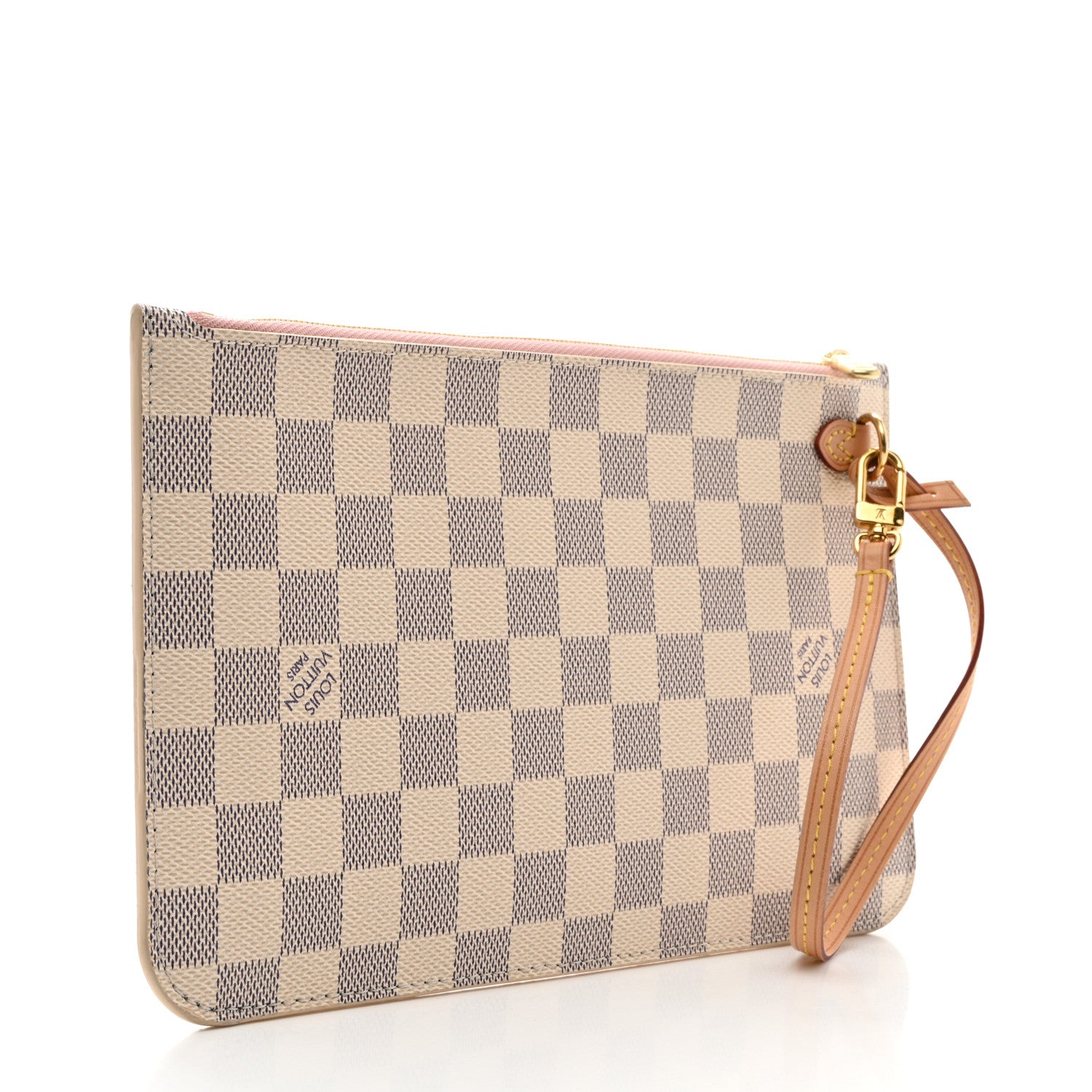 Louis Vuitton Damier Azur Neverfull MM GM Pochette Rose Ballerine 3 of 6