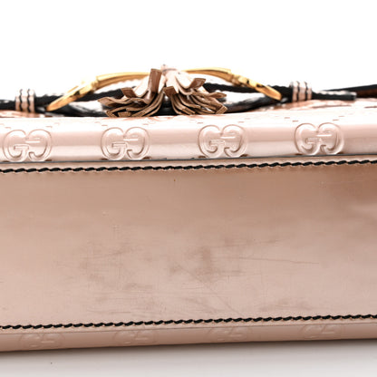 Gucci Shine Guccissima Medium Emily Chain Shoulder Bag Dark Cipria 16 of 17