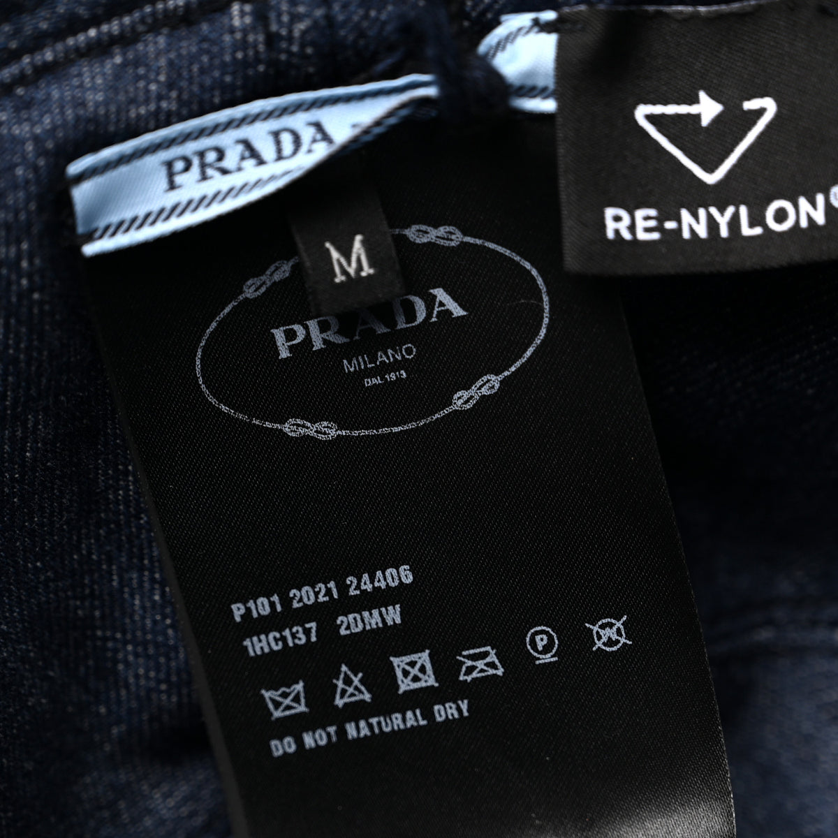Denim Re-Nylon Reversible M Bucket Hat Blue Black