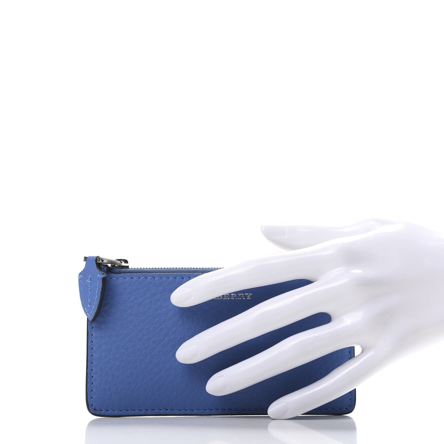 Calfskin Somerset Coin Case Card Holder Blue Grey