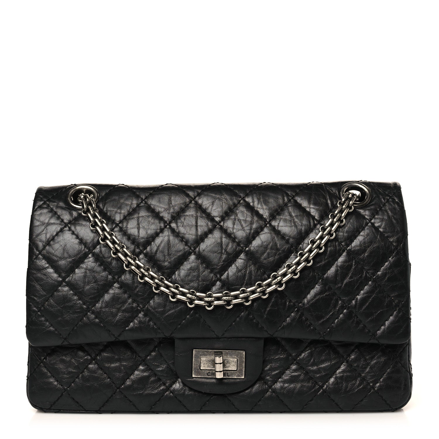 Chanel Aged Calfskin Quilted 2.55 Reissue 225 Flap Black 1 of 9