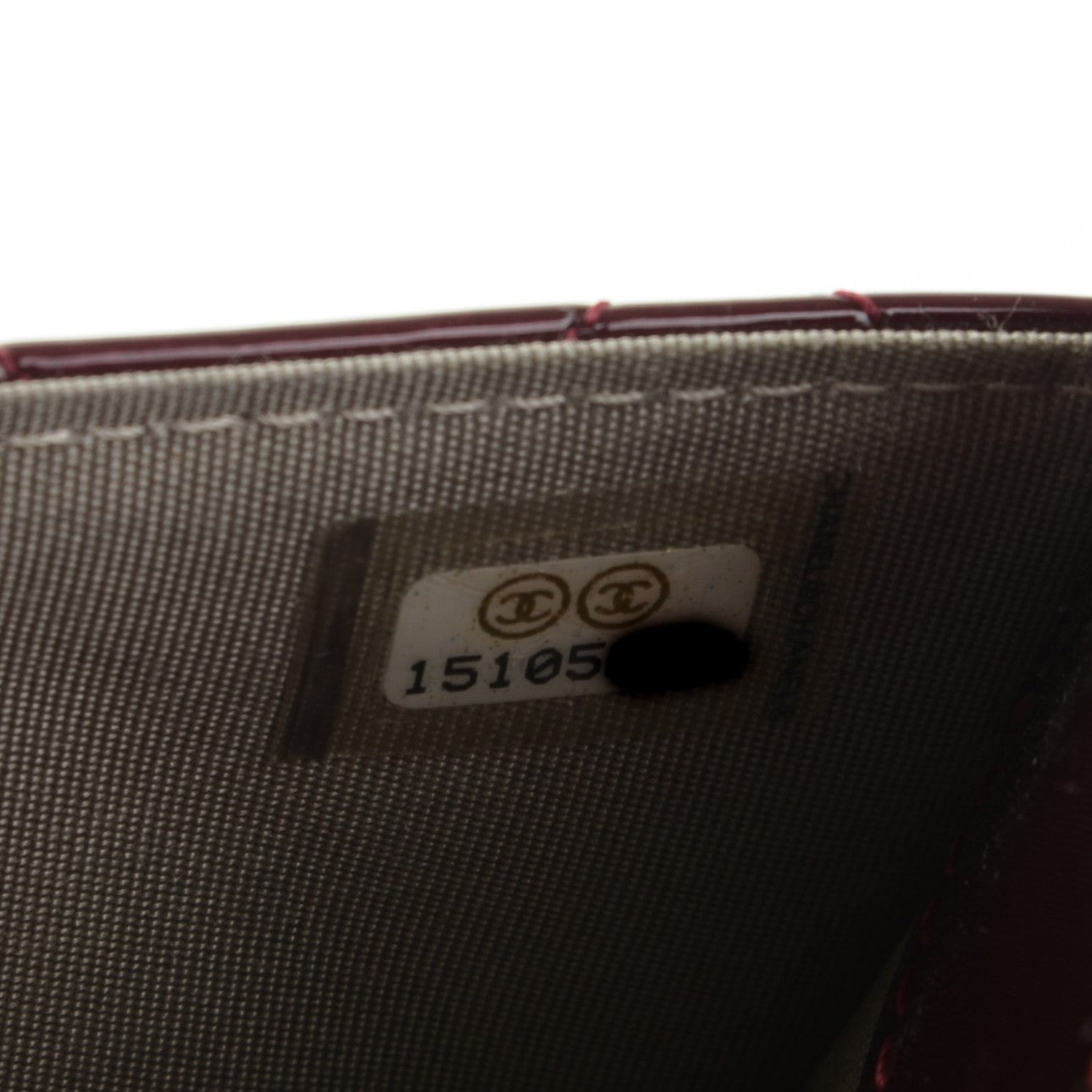 Chanel Patent Quilted Brilliant Wallet On Chain WOC Burgundy 8 of 8