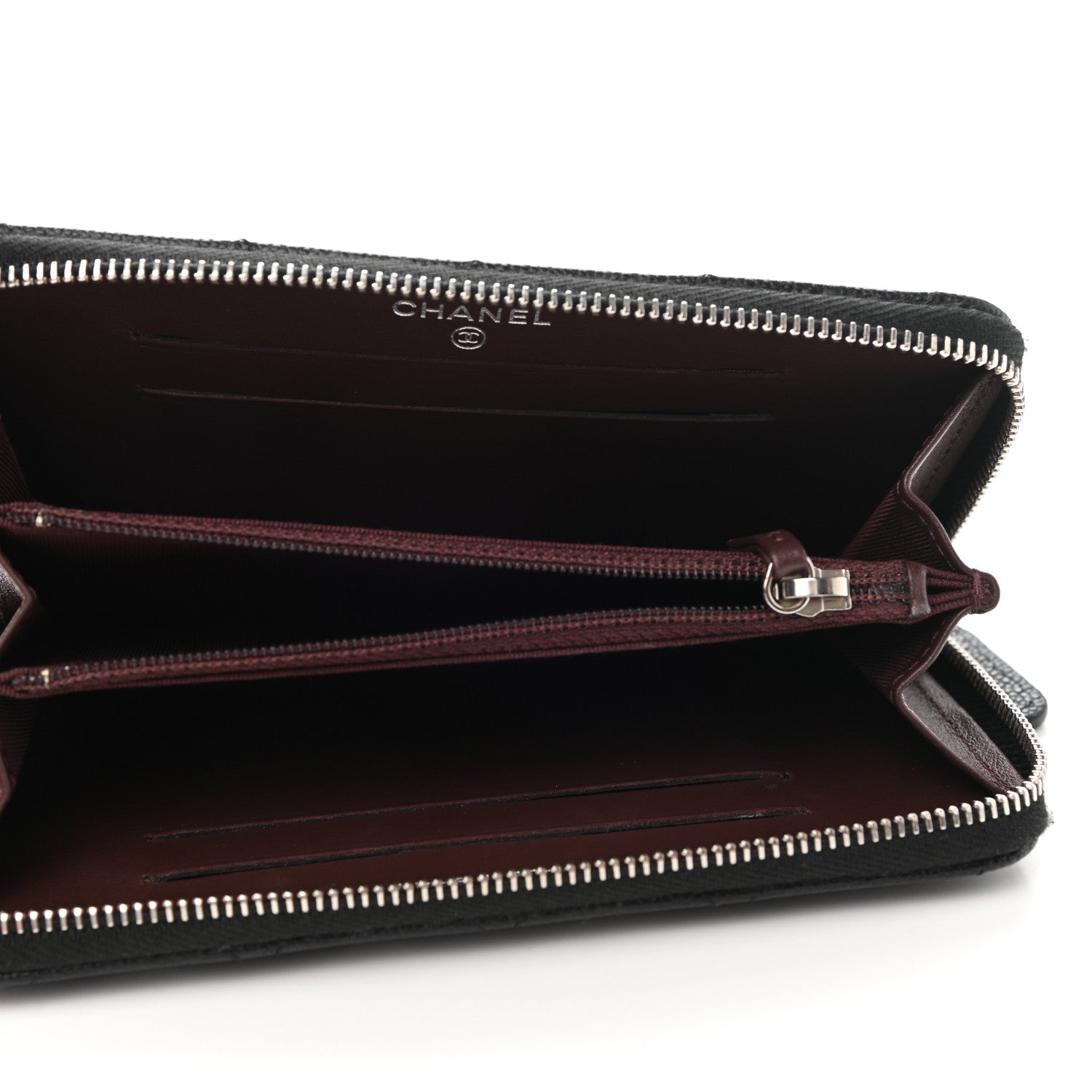 Chanel Caviar Quilted Medium Zip Around Wallet Black 5 of 9