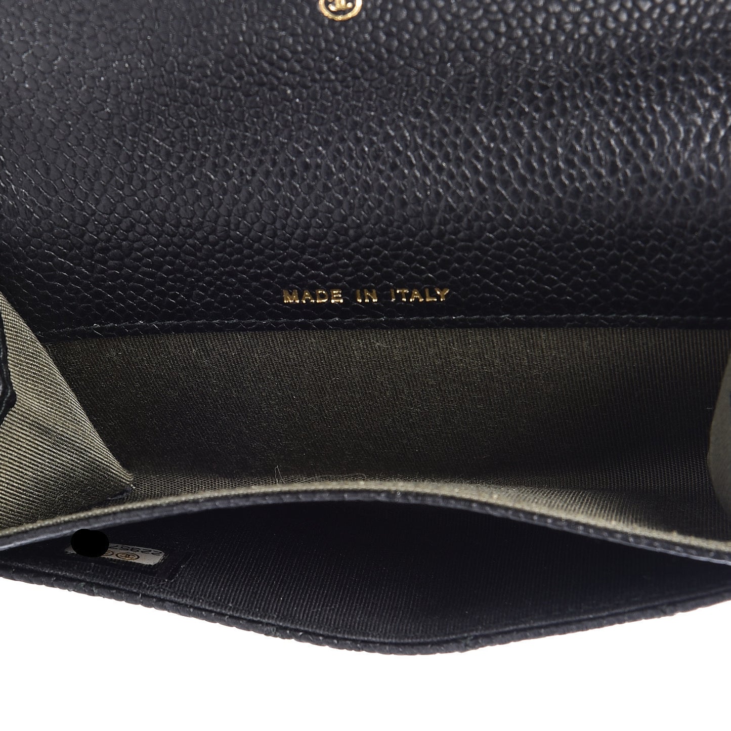 Caviar Quilted Boy Flap Card Holder Black