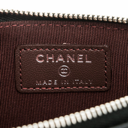Chanel Lambskin Quilted Zip Pouch Black 6 of 7