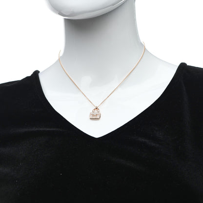 Hermes 18K Rose Gold Diamond Constance Amulettes Pendant Necklace 2 of 6