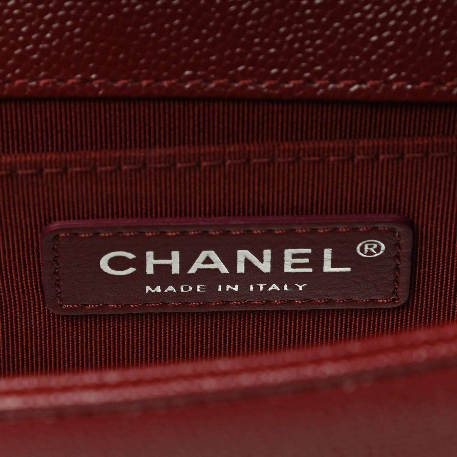 Chanel Caviar Chevron Quilted Small Boy Flap Burgundy 6 of 9