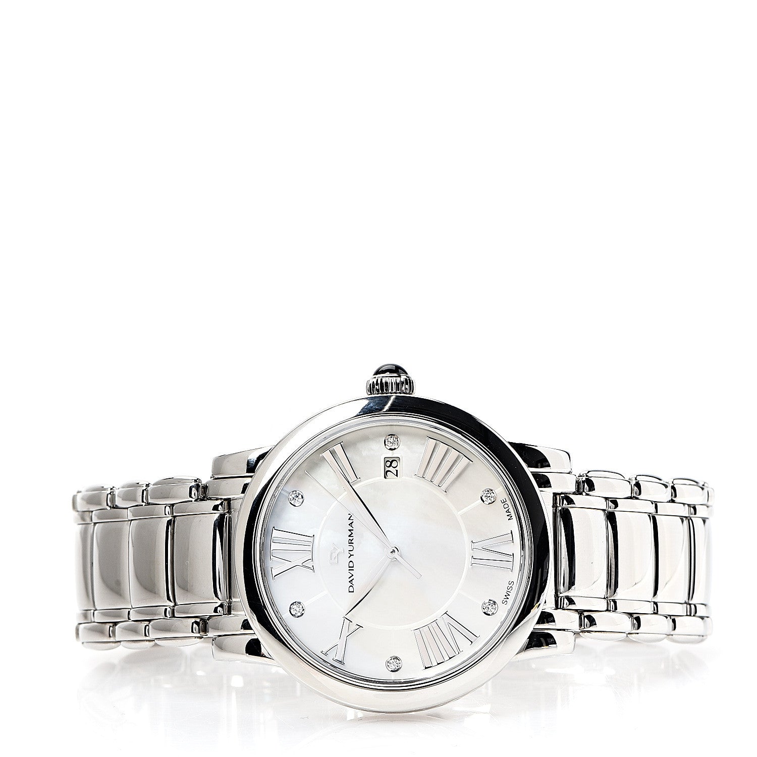 David Yurman Stainless Steel Diamond Mother of Pearl 38mm Classic Quartz Watch 2 of 6