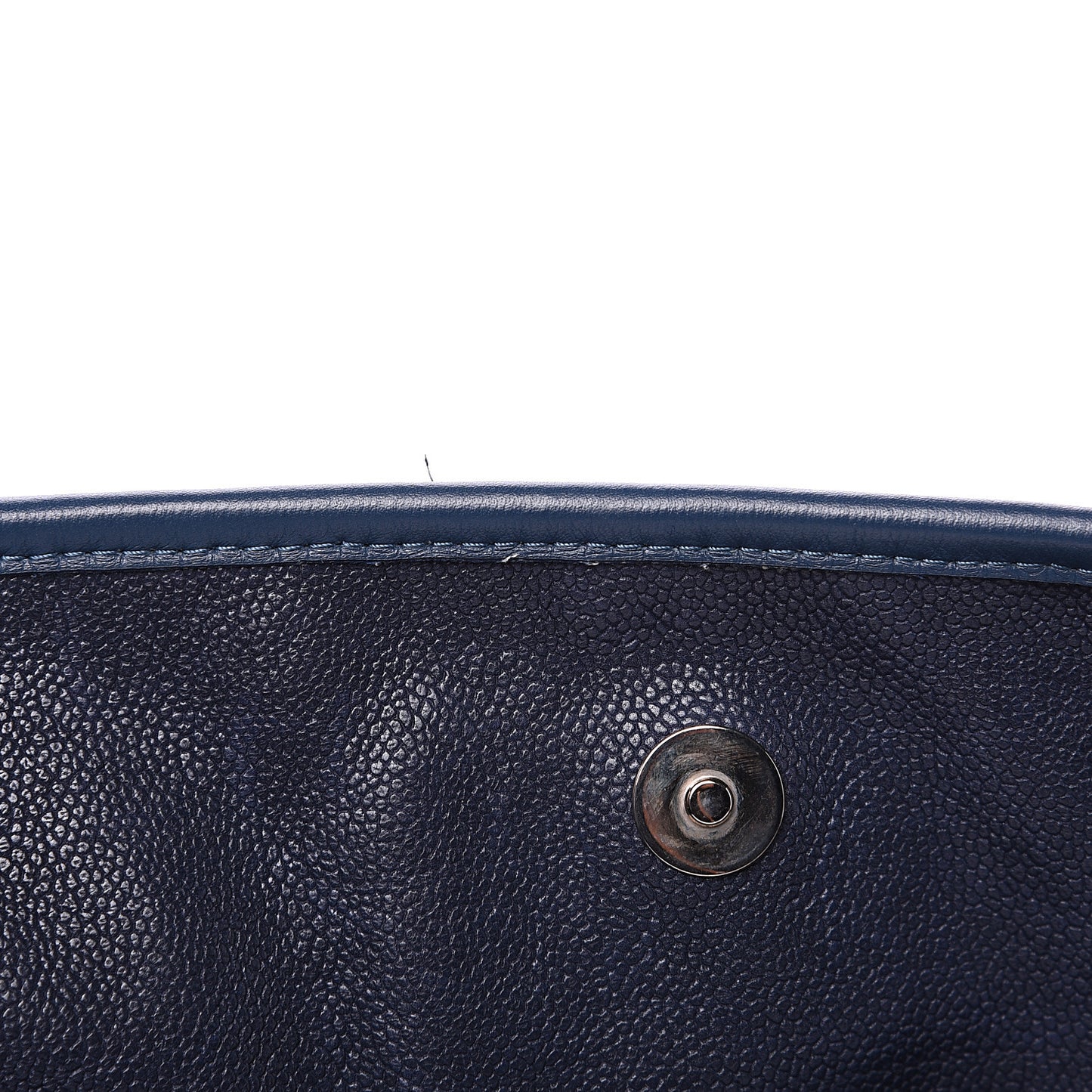 Caviar Quilted French Riviera Shoulder Bag Dark Navy Blue