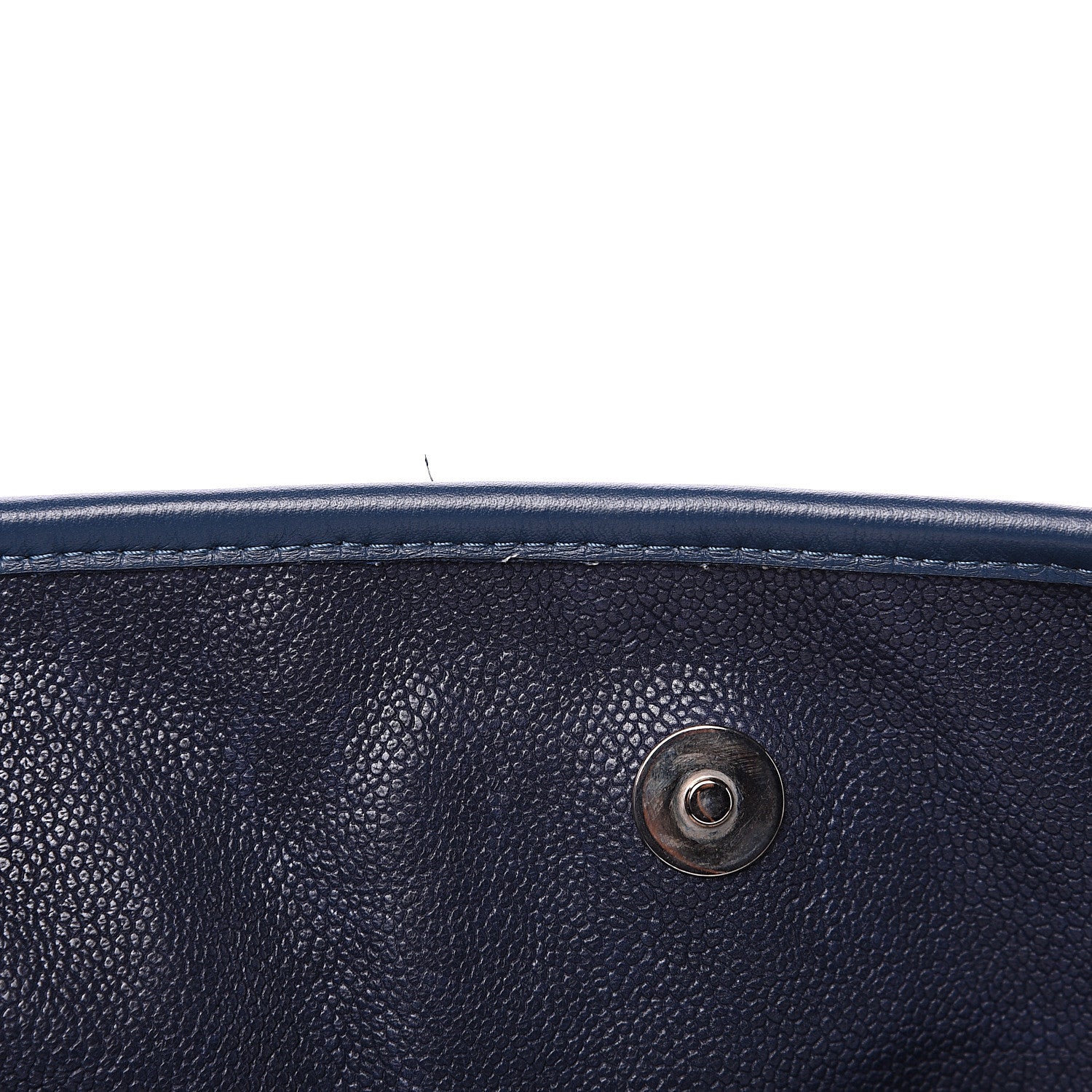 Chanel Caviar Quilted French Riviera Shoulder Bag Dark Navy Blue 7 of 13