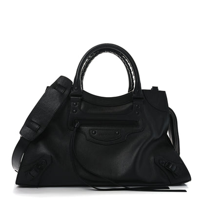 Balenciaga Grained Calfskin Neo Classic Black Hardware Medium City Black 1 of 9