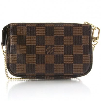 Louis Vuitton Damier Ebene Complice Trunks and Bags Mini Pochette Accessories Red 2 of 9
