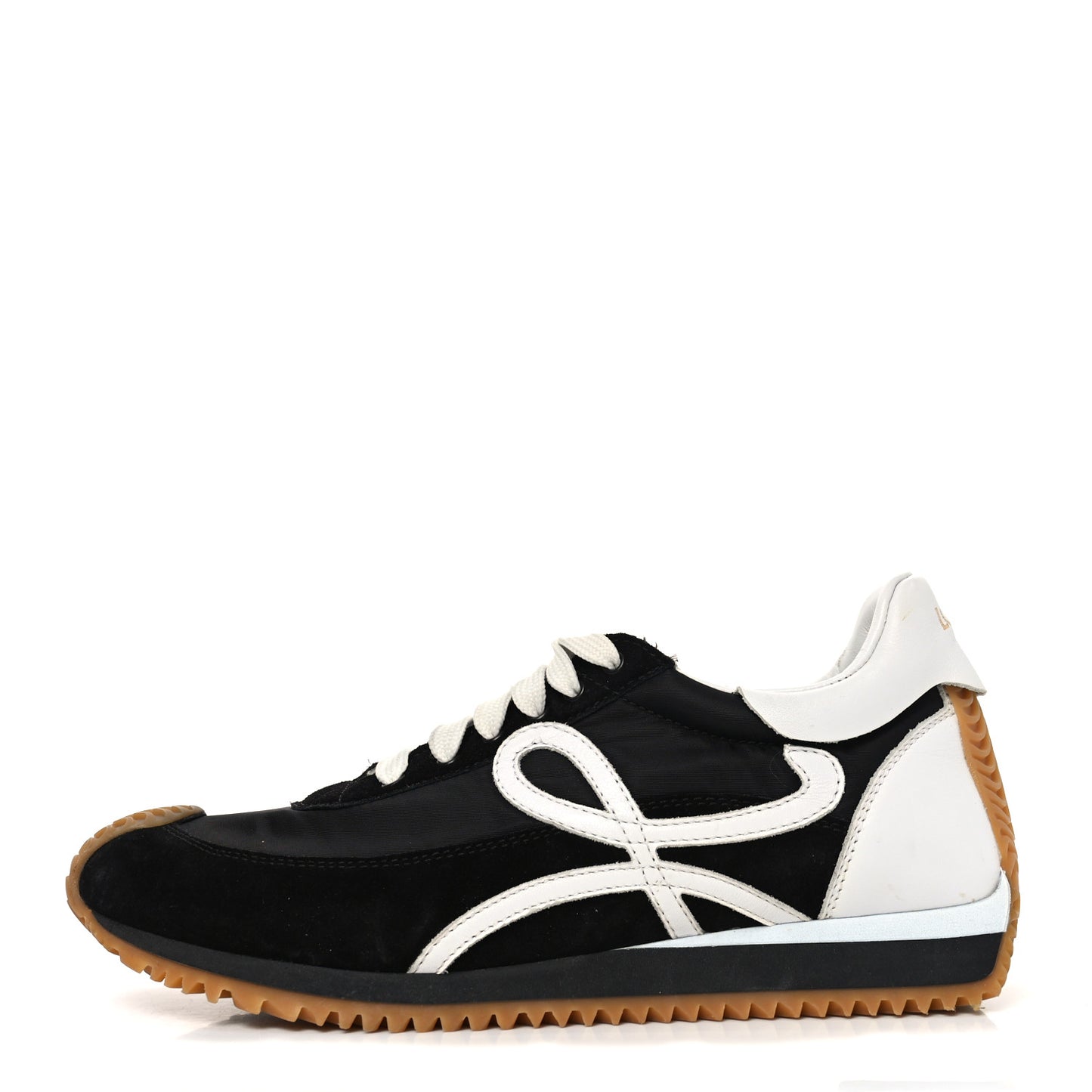 Nylon Suede Flow Runners Sneakers 38 Black