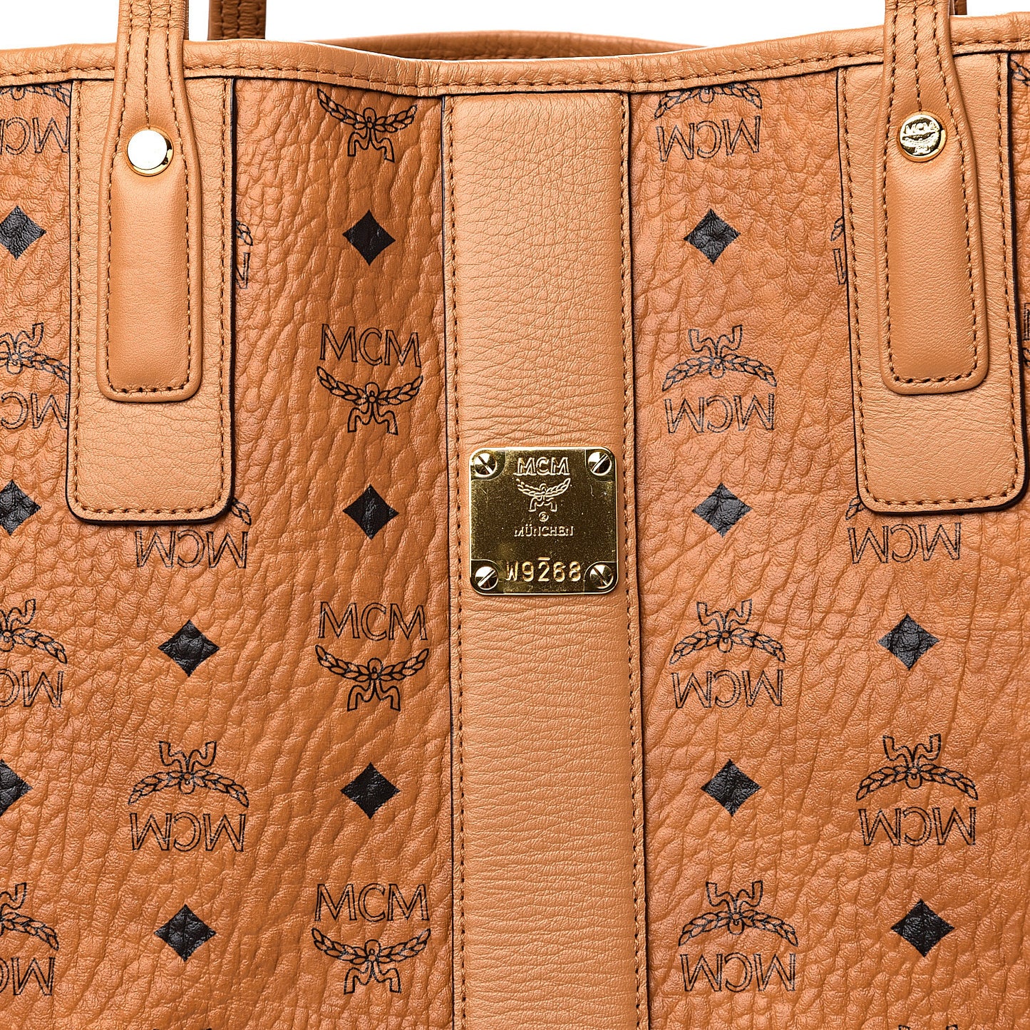 Visetos Large Liz Reversible Shopper Tote Cognac