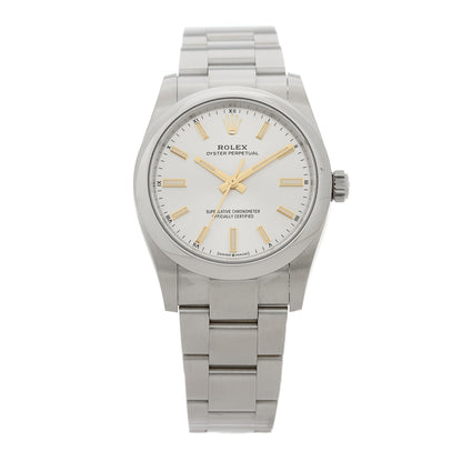 Rolex Stainless Steel 34mm Oyster Perpetual Watch Silver 124200 1 of 5