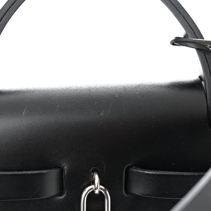 Hermes Military Toile Vache Hunter Herbag Zip Retourne 31 PM Black 12 of 13