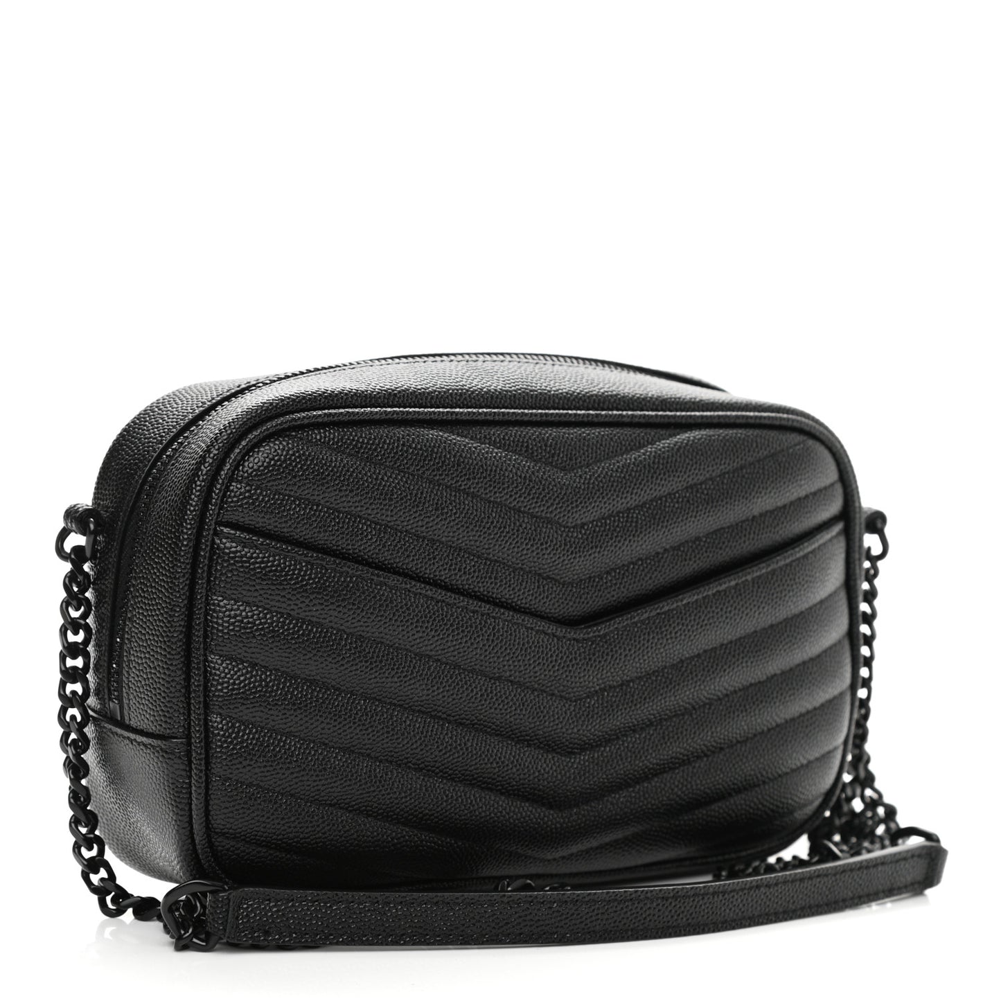 Grain De Poudre Matelasse Monogram Mini Lou Camera Bag Black