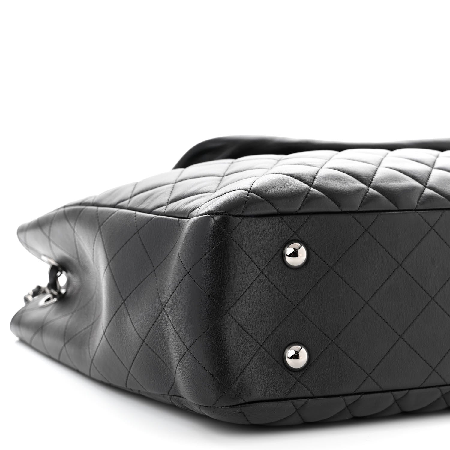 Chanel Lambskin Quilted Front Flap Tote Black 9 of 12