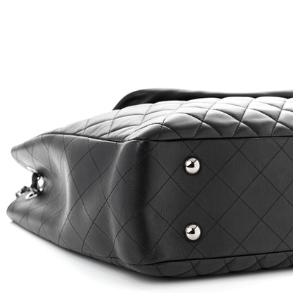 Chanel Lambskin Quilted Front Flap Tote Black 9 of 12