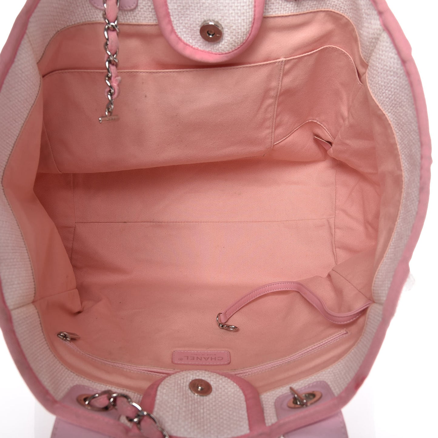 Woven Straw Raffia Large Deauville Tote Pink