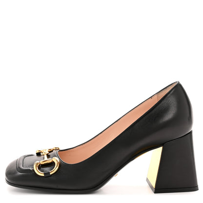 Gucci Malaga Kid Horsebit 75mm Pumps 38 Black 1 of 12