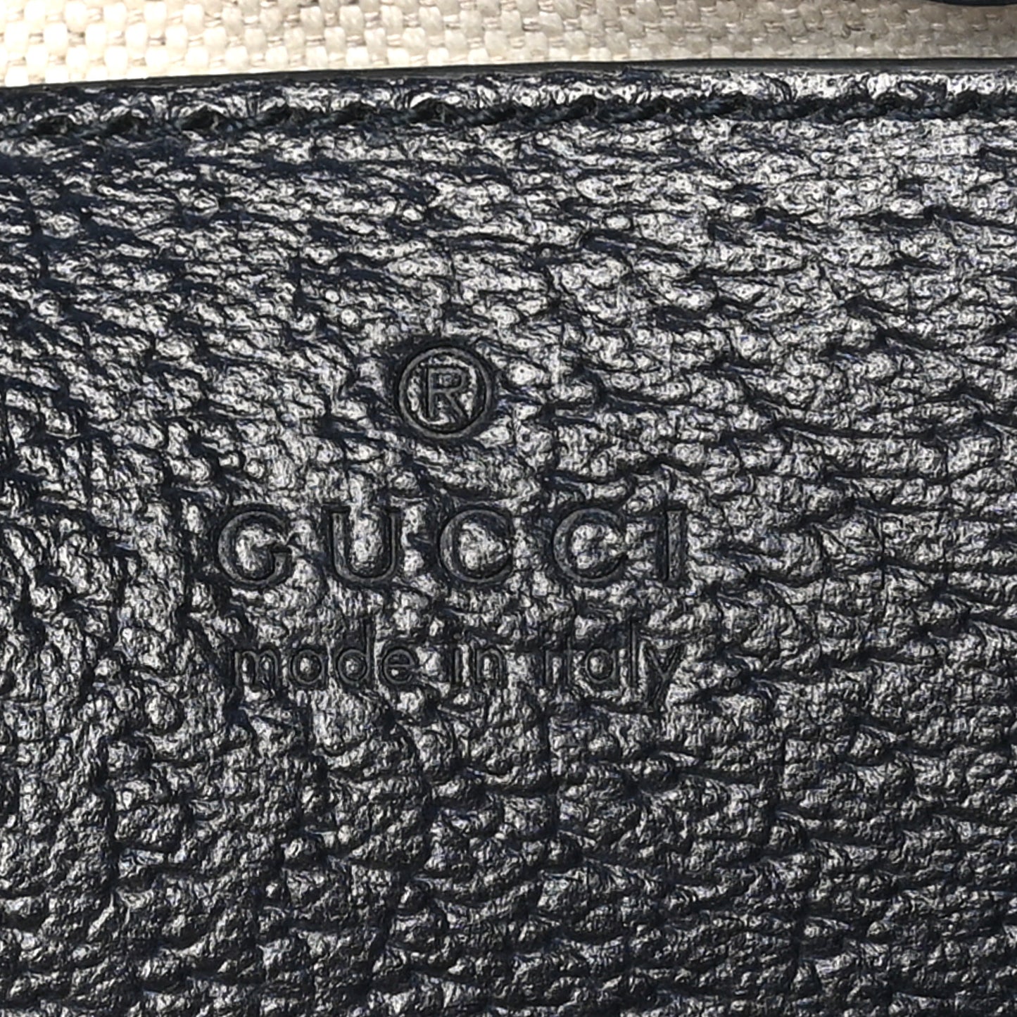 GG Supreme Monogram Textured Dollar Calfskin Web Small Ophidia GG Handbag Beige Blue