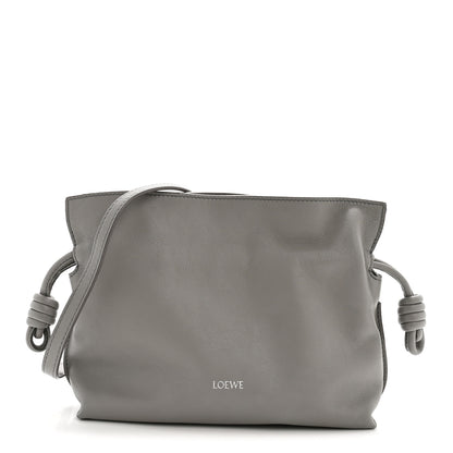 Loewe Calfskin Mini Flamenco Knot Clutch Pearl Grey 1 of 13