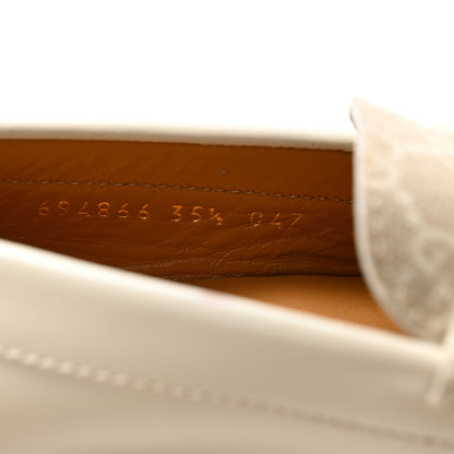 Gucci Calfskin GG Supreme Tassel Womens Loafers 35.5 Mystic White 8 of 13