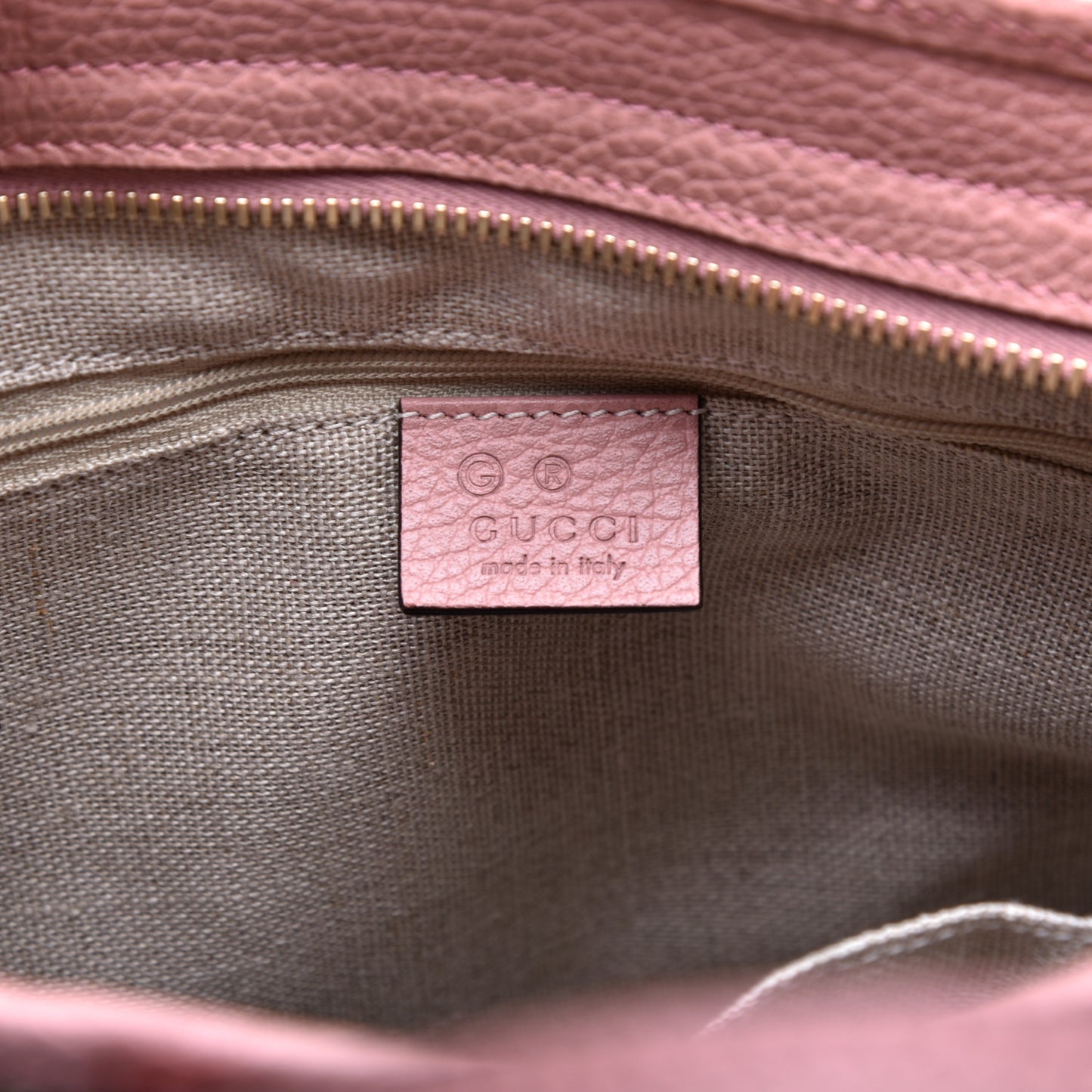 Monogram Small Bree Tote Beige Soft Pink