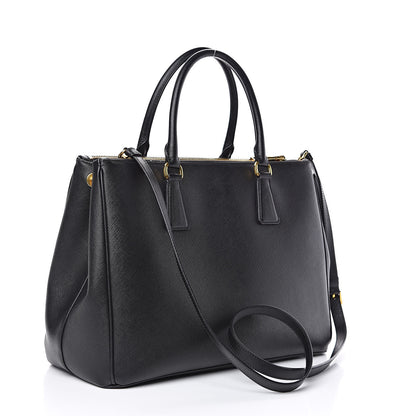 Prada Saffiano Medium Galleria Double Zip Tote Black 3 of 13
