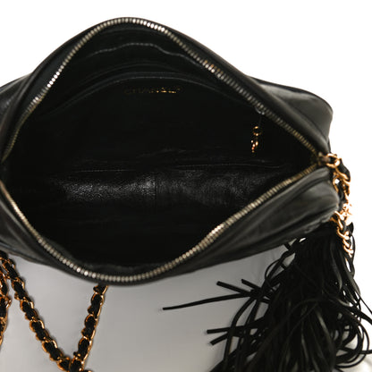 Chanel Lambskin Quilted CC Tassel Camera Case Black 5 of 11