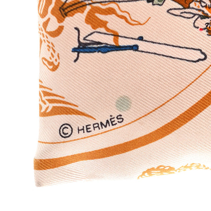 Hermes Technical Silk Ex-Libris Les Parisiennes Silky Pocket Cosmetic Case Sesame Nata Bronze 7 of 11