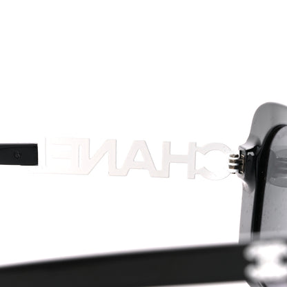 Chanel Acetate Strass Square Sunglasses 5422-B Black White 5 of 8