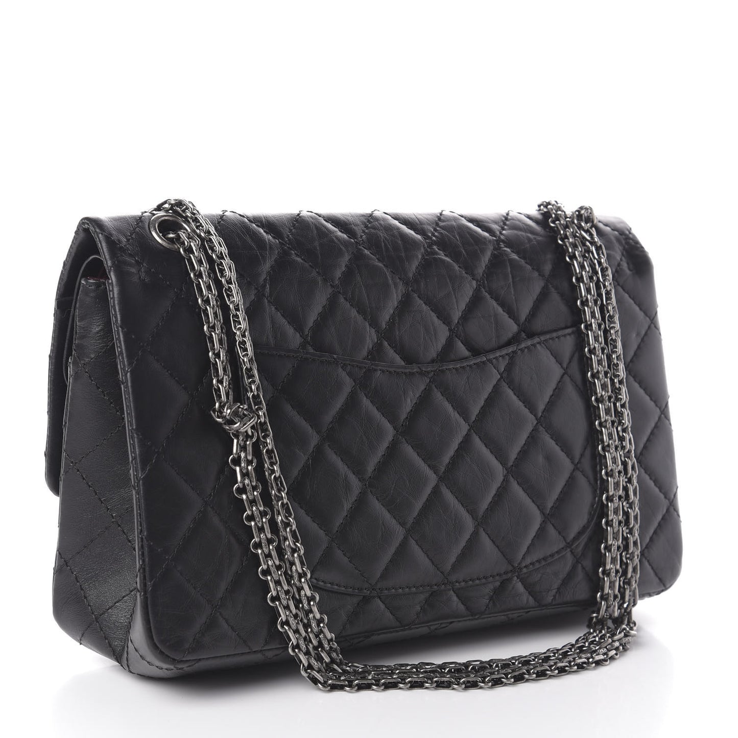 Aged Calfskin Quilted 2.55 Reissue 226 Flap Black