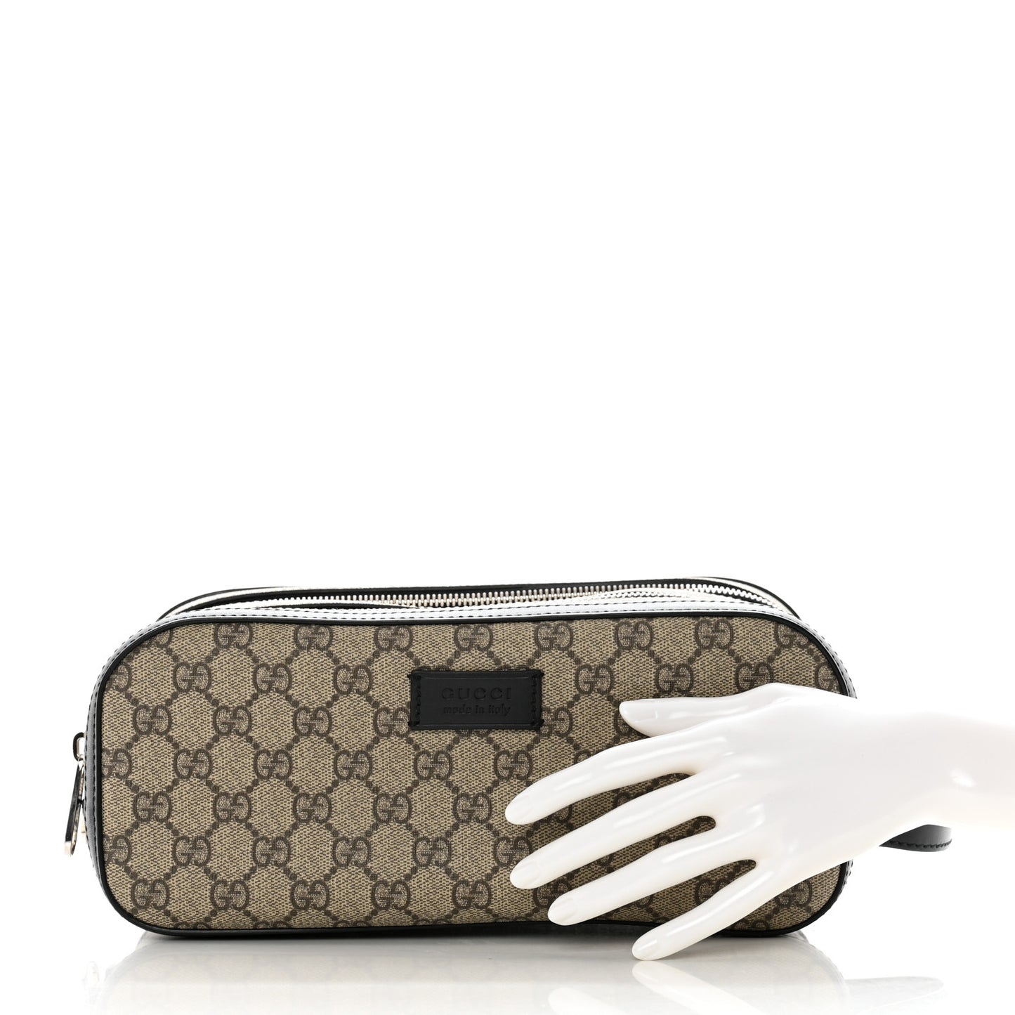GG Supreme Monogram Toiletry Case Black