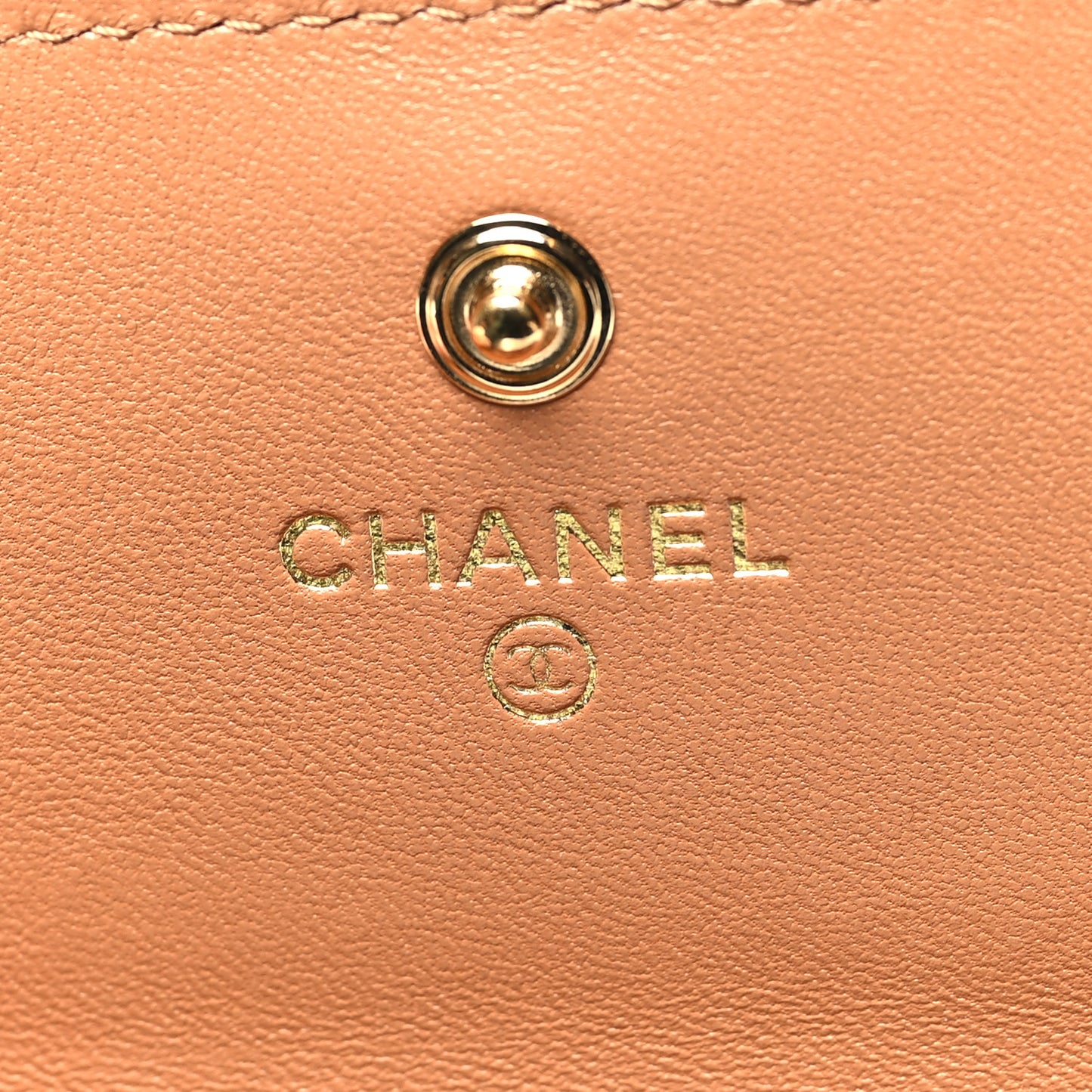 Lambskin Quilted Chanel 19 Flap Wallet Brown
