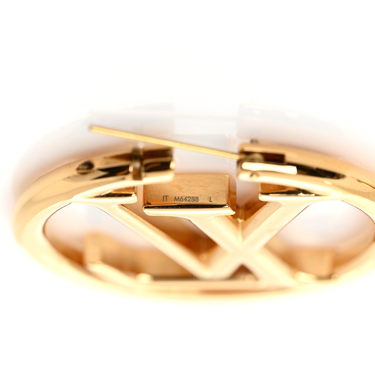 Louis Vuitton Metal Louise Hoop Earrings Gold 5 of 5
