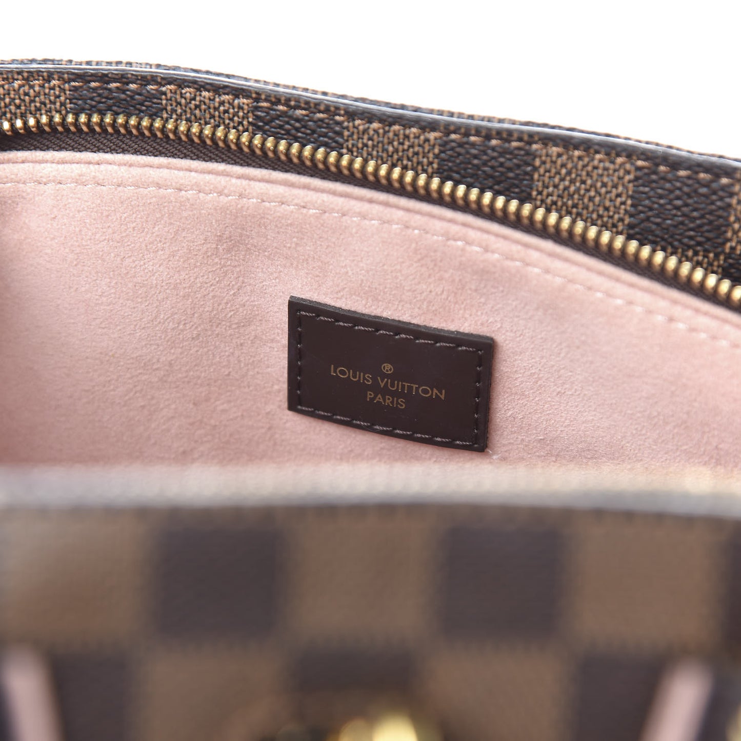 Cuir Taurillon Damier Ebene Normandy Magnolia