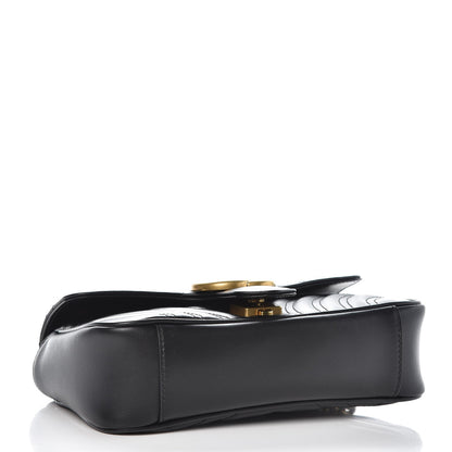 Gucci Calfskin Matelasse Mini GG Marmont Shoulder Bag Black 5 of 8