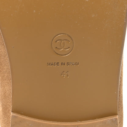 Chanel Suede Calfskin CC Loafers 41 Dark Beige 8 of 10