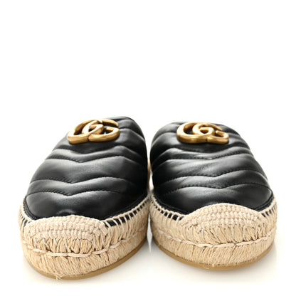 Gucci Nappa Matelasse GG Marmont Espadrille Slippers 36 Black 3 of 10
